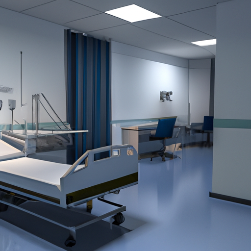 תמונה של חדר בית חולים, עם אזורים מודגשים שבהם מזיקים חיים בדרך כלל
